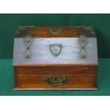 OAK STATIONARY BOX WITH FITTED INTERIOR,