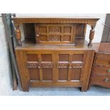 CARVED OAK COURT CUPBOARD