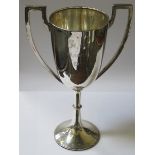 HALLMARKED SILVER VICTORIAN TWO HANDLED TROPHY, LONDON ASSAY, DATED 1877,