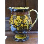 ROYAL DOULTON CERAMIC JUG WITH STEMMED SUPPORT (AT FAULT)