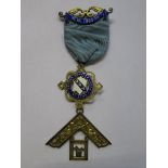 SILVER GILT AND ENAMELLED MASONIC PAST MASTERS JEWEL, ARTHUR STANLEY LODGE, NUMBER 3469, W. M.