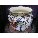 HANDPAINTED VICTORIAN STYLE JARDINIERE (AT FAULT)