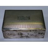 HALLMARKED SILVER CIGARETTE BOX, BIRMINGHAM ASSAY, DATED 1975,