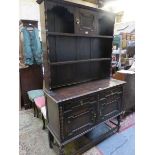 OAK KITCHEN DRESSER WITH PLATE RACK