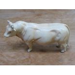 BESWICK GLAZED CERAMIC BULL (AT FAULT)