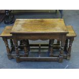 OAK NEST OF THREE TABLES