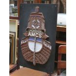 CARVED WOODEN SHIPPING PLAQUE - AMCS