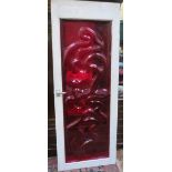 1960s STYLE INTERIOR DOOR WITH RED PERSPEX PANEL