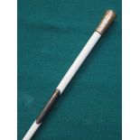 VICTORIAN IVORY/BONE MILITARY CONDUCTORS BATON, WITH DECORATIVE GILT METAL TOP,