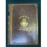 LEATHER BOUND VOLUME- THE POETICAL WORKS OF SIR WALTER SCOTT, WITH BLACK AND WHITE PLATES,