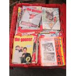 BOX CONTAINING LARGE QUANTITY OF MAINLY ARSENAL FOOTBALL PROGRAMMES
