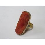 22ct GOLD CAMEO RING