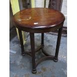 MAHOGANY OCCASIONAL TABLE AND SINGLE CHAIR