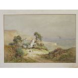 JOSH FISHER, FRAMED WATERCOLOUR- OLD COTTAGE ON THE GREAT ORME, FOR RESTORATION.