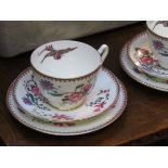 SET OF FOUR PARAGON CERAMIC TRIOS AND TWO EXTRA SIDE PLATES