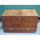MAHOGANY BLANKET CHEST FITTED WITH TWO DRAWERS