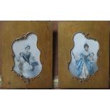 PAIR OF PRETTY GILT FRAMED HEINRICH LEFLER PRINTS DEPICTING VICTORIAN LADIES, BY FISHEL,