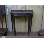 OAK HALF MOON HALL TABLE