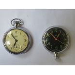 TWO SILVER PLATED POCKET WATCHES BY SMITHS