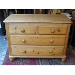 PINE TWO OVER TWO CHEST OF DRAWERS