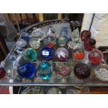 PARCEL OF APPROXIMATELY TWENTY-SIX VARIOUS PAPERWEIGHTS