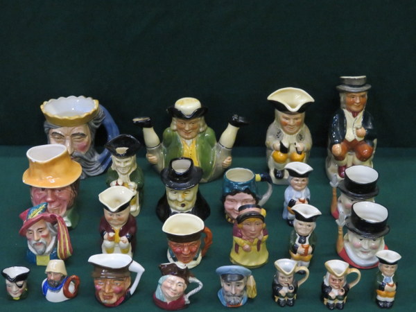 COLLECTION OF APPROXIMATELY TWENTY-FOUR CHARACTER JUGS AND TOBY JUGS