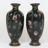 A pair of 19th century Japanese cloisonné vases H15cms