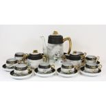 A very pretty Japanese hand painted coffee set