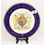 Paragon 1953 coronation commemorative plate