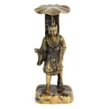 A small Chinese 19th / early 20th century bronze figure H 13cm