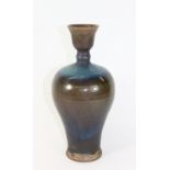 A Chinese Zhunware pottery vase, H 28.5cm