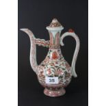 A 19th / 20th century Chinese hand enamelled porcelain wine ewer, H 23cm