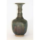 An interesting Chinese Zhun glazed ceramic vase, H 32cm, probably 18th century