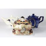 3 x 19th century teapots