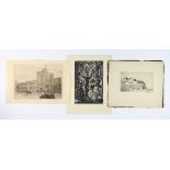 An interesting early 20thC engraving of St James Palace London (22 x 15cm) and two further