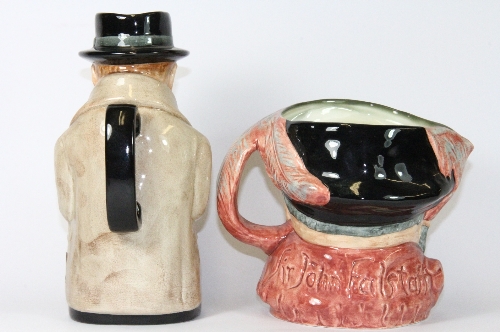 Two Royal Doulton characters jugs Winston Churchill and Falstaff - Image 2 of 2