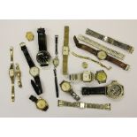 A quantity of vintage gents watches