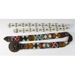Two North American Native style beadwork belts