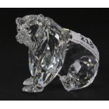 A Swarovski crystal bear, H 7.5cm