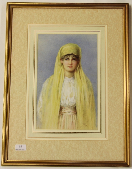 Helen Hambidge, 1857 - 1937 (Australian) gilt framed watercolour entitled "Memories Of The East",