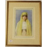 Helen Hambidge, 1857 - 1937 (Australian) gilt framed watercolour entitled "Memories Of The East",