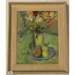 Henry Inlander (British. Born Vienna 1925 - 1983) 1959 framed oil on canvas still life of fruit