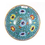 An attractive early 20thC Chinese cloisonné bowl, Dia 21.5cm, Depth 10cm