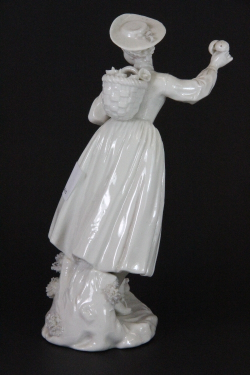 A continental porcelain figure of a lady, H 19cm - Image 2 of 3