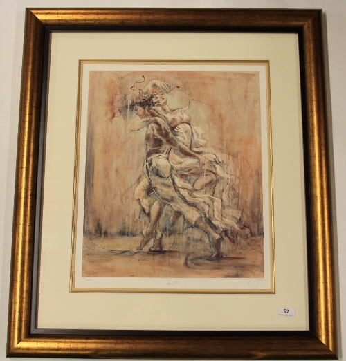 Joy Kirton-Smith, (Contemporary American) pencil signed ltd edition print 76/295 entitled "Duo",