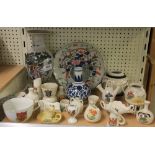 A quantity of crested ware and oriental china