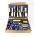 Cased silver plated cutlery set