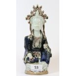 A Chinese hand painted porcelain figure of a Princess, H 22cm