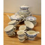 An extensive Wedgwood "Yale" pattern part tea and dinner set