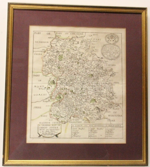 5 good framed early prints for Cheshire, Norfolk, Gloucestershire and a coaching map from London - Image 2 of 2